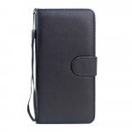 Wholesale Samsung Galaxy S6 Edge Plus Folio Flip Leather Wallet Case with Strap (Black)